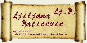 Ljiljana Matićević vizit kartica